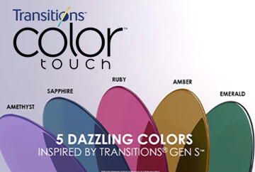 Tròng kính đổi màu Essilor Transitions® Color Touch™