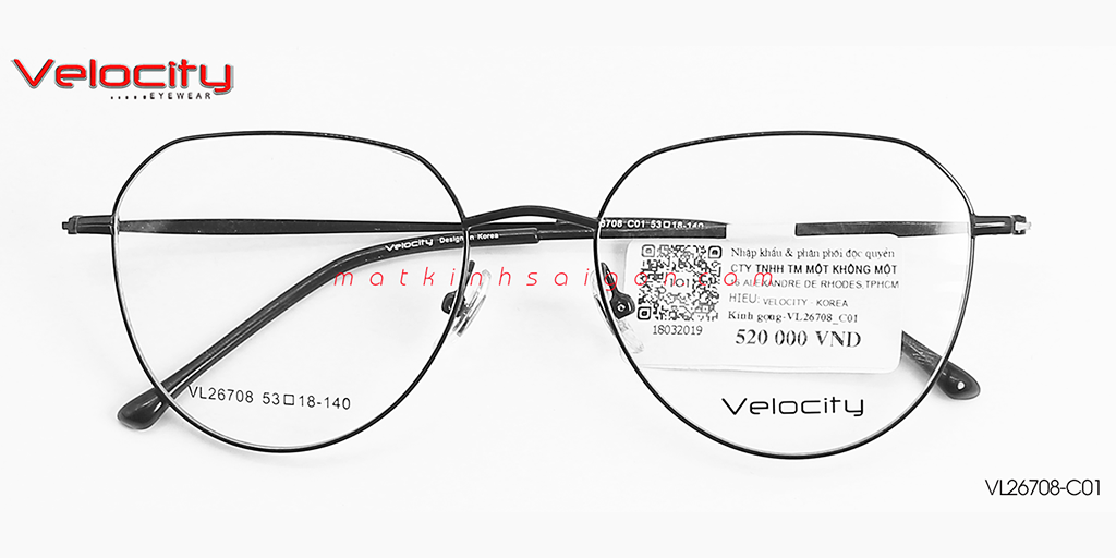 GỌNG KÍNH HỢP KIM VELOCITY VL26708-C01 - Hover