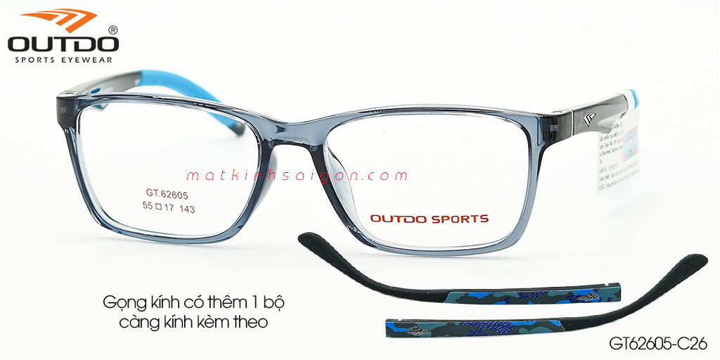 Gọng Kính Nhựa TR90 OUTDO GT62605 C26