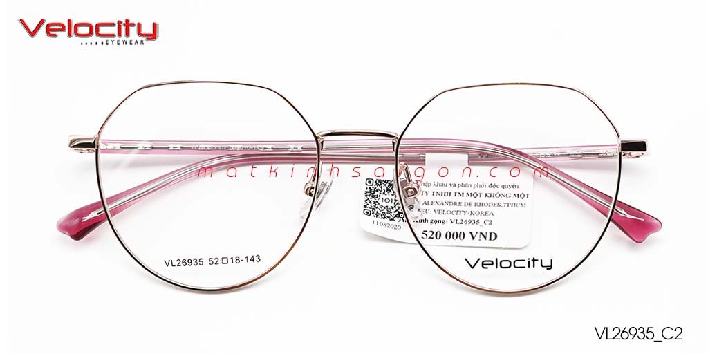 GỌNG KÍNH HỢP KIM VELOCITY VL26935_C2 - Hover