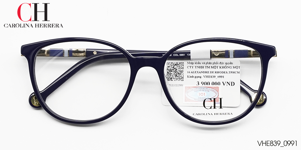 GỌNG KÍNH NHỰA TR90 CAROLINA HERRERA VHE839 0991 - Hover