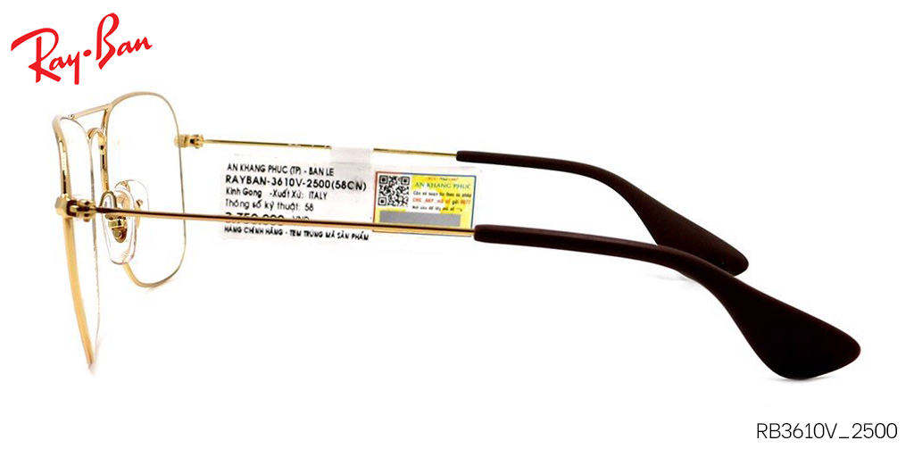 Gọng Kính Hợp Kim Metal RayBan RB3610V_2500 - Hình 4