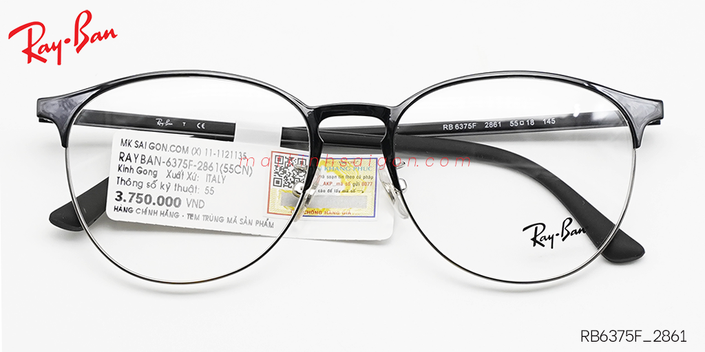 Gọng Kính Hợp Kim Metal RayBan RB6375F_2861 - Hover