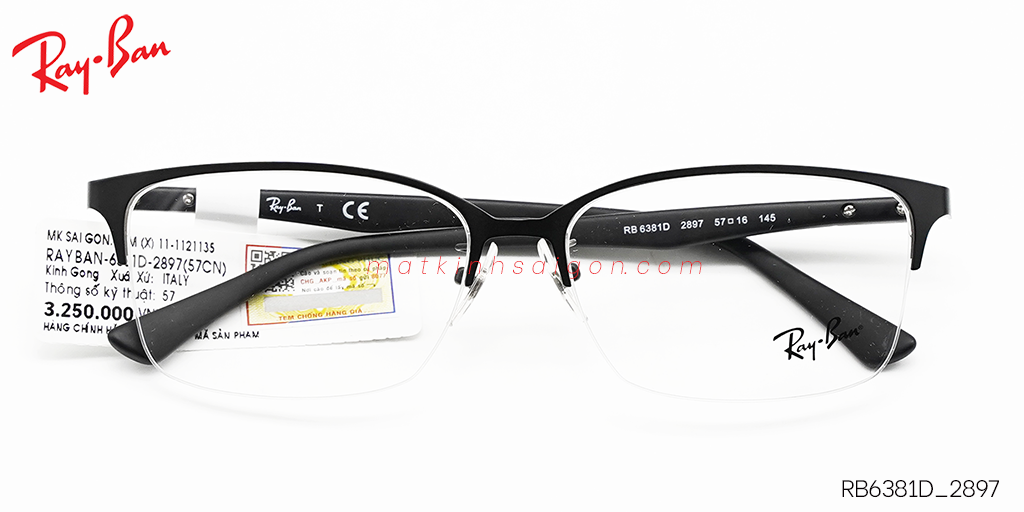 Gọng Kính Hợp Kim Metal RayBan RB6381D_2897 - Hover