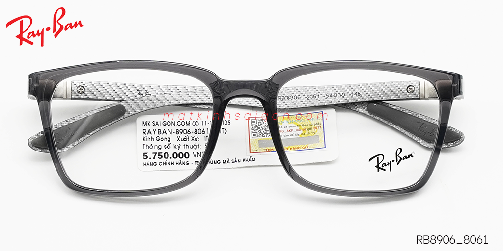 Gọng Kính Sợi Carbon RayBan RB8906_8061 - Hover