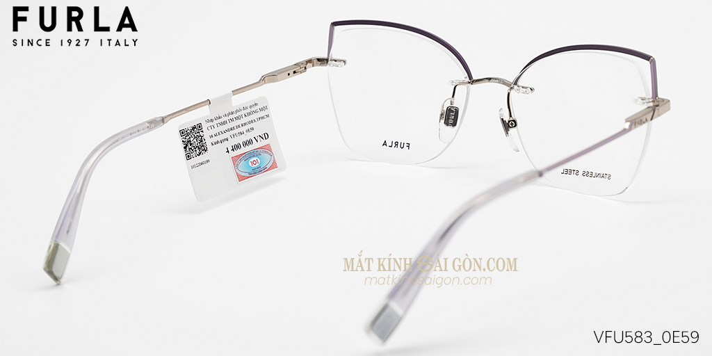Gọng Kính Furla VFU584 0E59 - Hình 4