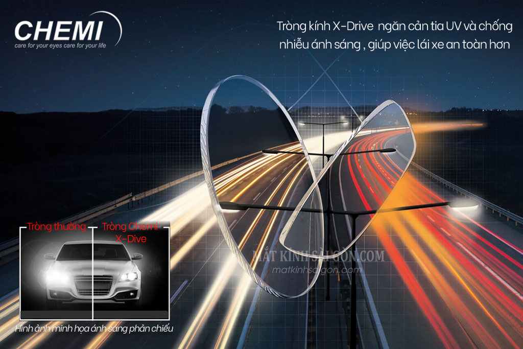 TRÒNG KÍNH 1.60 CHEMI X-DRIVE - Hình 3