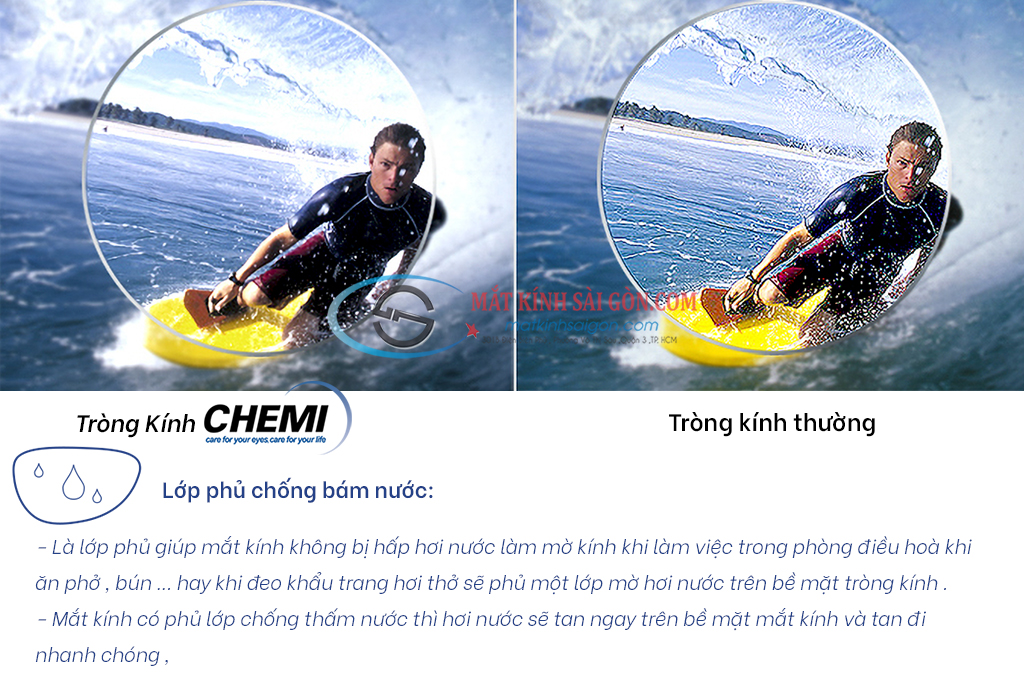 TRÒNG KÍNH ĐỔI MÀU 1.60 CHEMI PHOTO BLUE - Hình 7