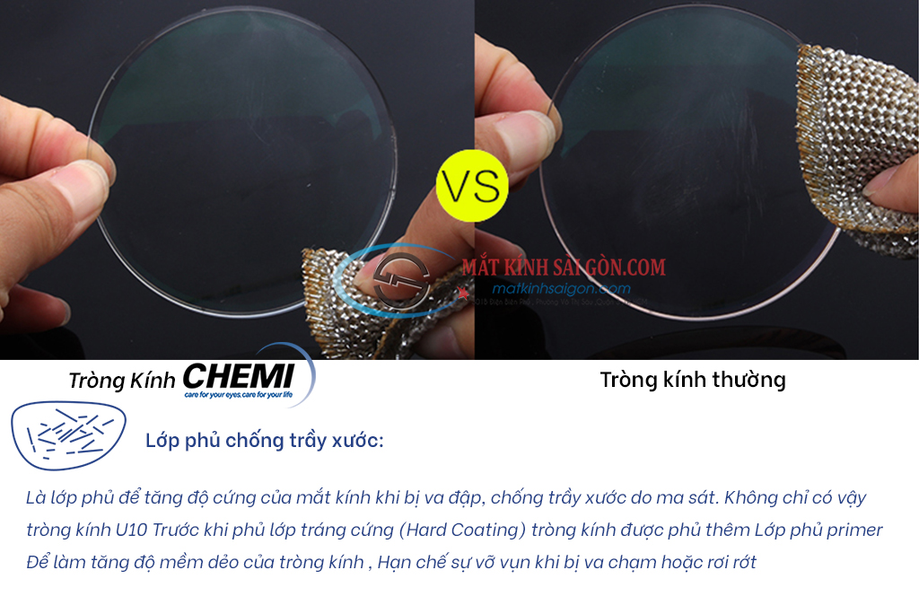 TRÒNG KÍNH ĐỔI MÀU 1.60 CHEMI PHOTO BLUE - Hình 6